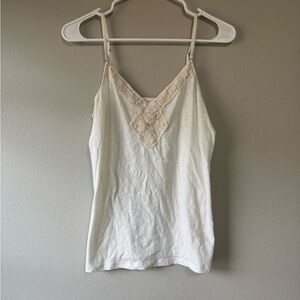American Eagle y2k embroidery cream camisole size medium